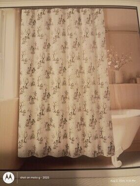 The Farmhouse Rachel Ashwell Ghost Dogs  Halloween Shower Curtain NWT